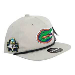 Florida Gators 2024 Men's College World Series 3D Classic Rope Hat- Grey/ CHAR.